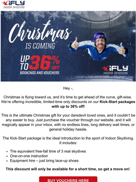 INCREDIBLE XMAS DEALS: Give the gift of flight for less