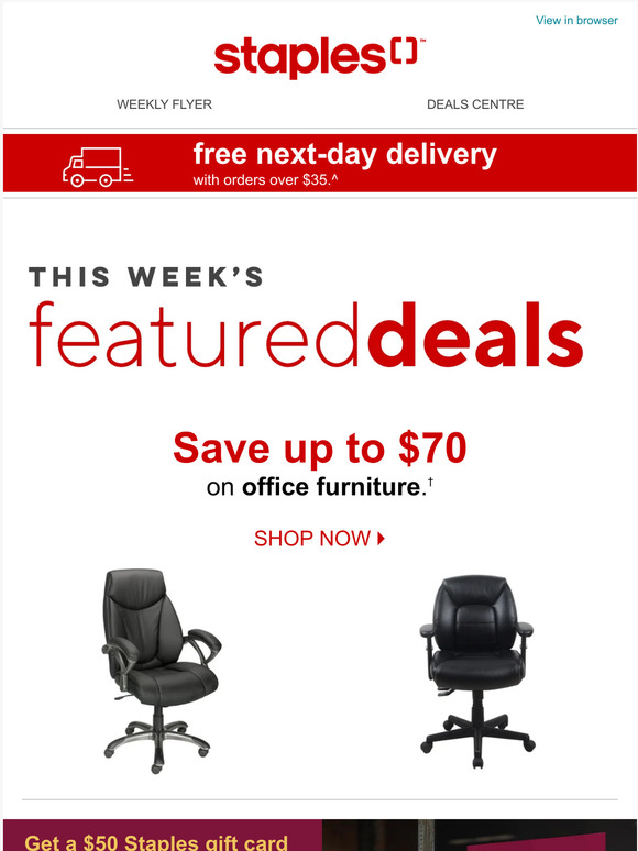 Staples Print & Marketing 🔥 On now Up to 300 off... Milled