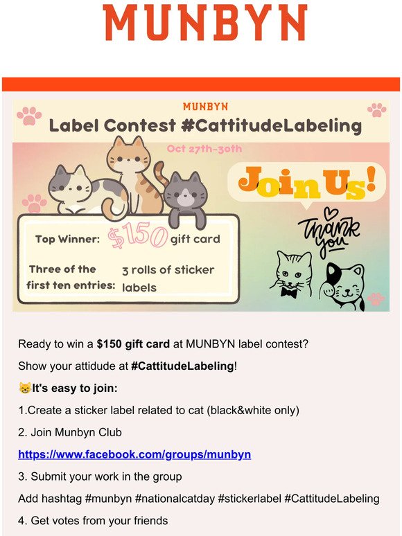 Your Are Invited to Munbyn Label Contest!🎉
