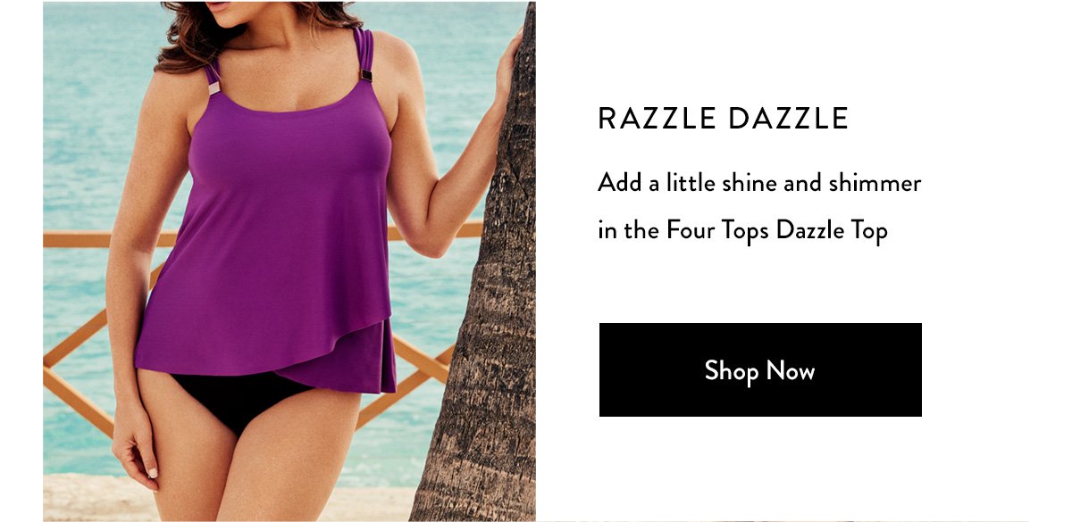 ZLE DAZZLE / Add a little shine and shimmer in the Four Tops Dazzle Top