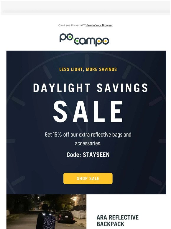 15% OFF ⚡️ Daylight Savings Sale!