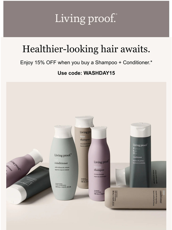 Living Proof 15 off your perfect shower pair Milled