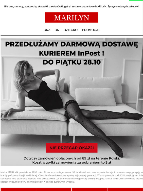 📢 Przedłużamy DARMOWĄ DOSTAWĘ do piątku! 📦 Skorzystaj>>