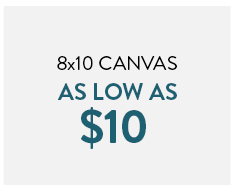 8 by 10 canvas as low as 10 dollars.