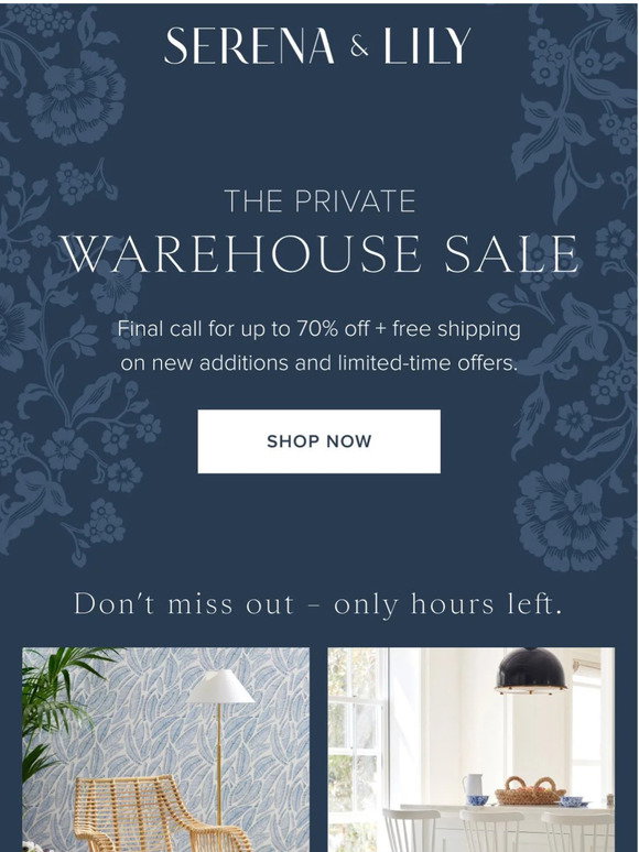 Serena And Lily Warehouse Sale