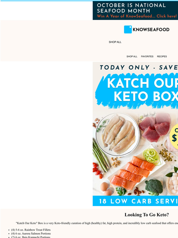KnowSeafood Final Hours ⚡ Save 44 on "Katch Our Keto" Box Milled