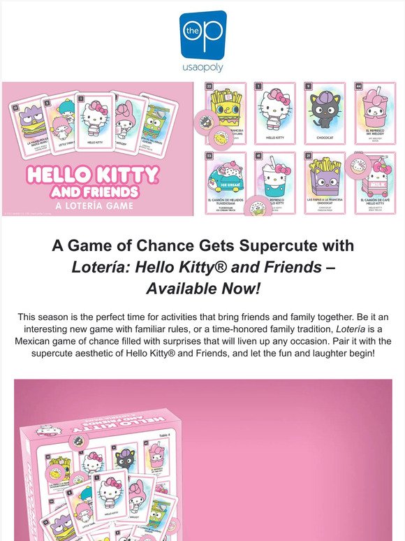 ALL-NEW Lotería: Hello Kitty® and Friends 💖 – go on a supercute adventure today!