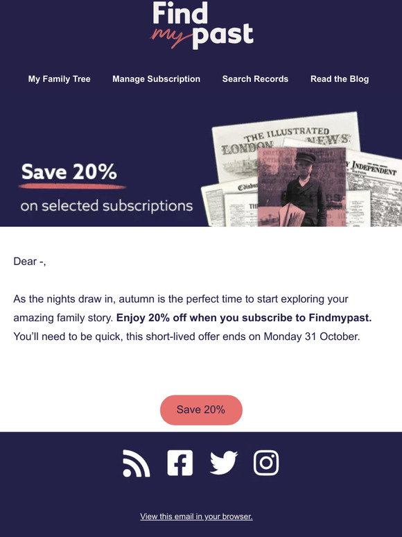 Subscribe and save 20%