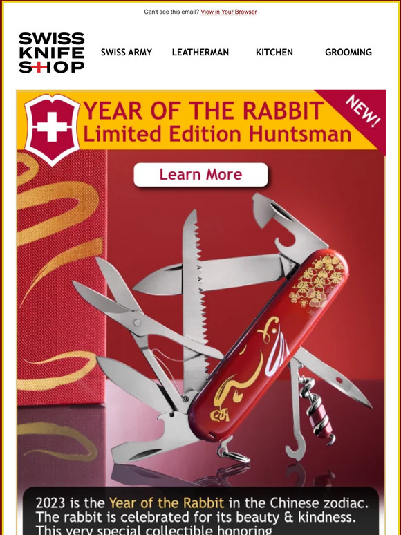 Swiss Knife Shop The Year of the Rabbit Huntsman Limited Edition Swiss