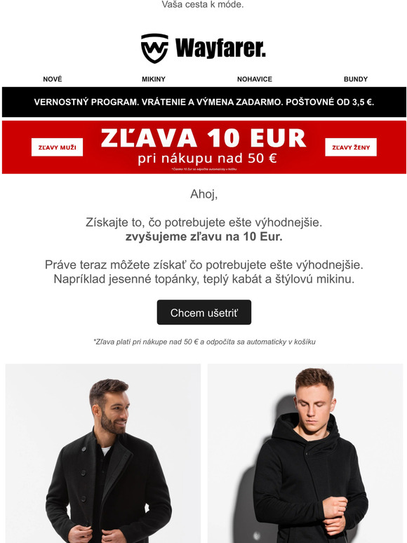Zvyšujeme zľavu na 10 Eur