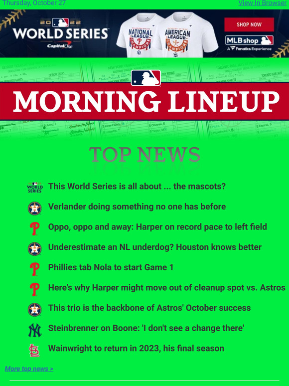 MLB Shop The World Series of mascots? Milled