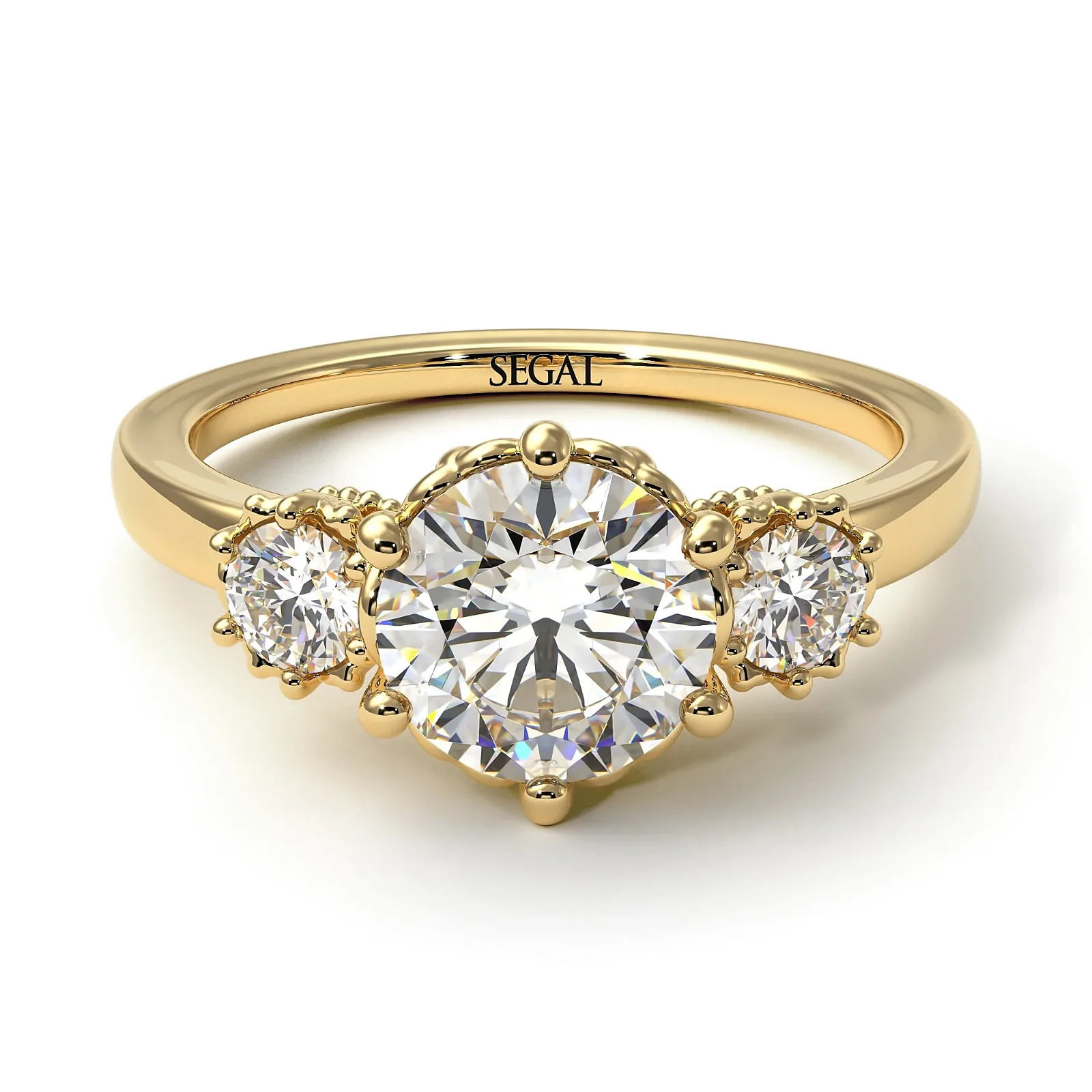 Image of Classic 3 Stone Diamond Engagement Ring - Sofia No. 1