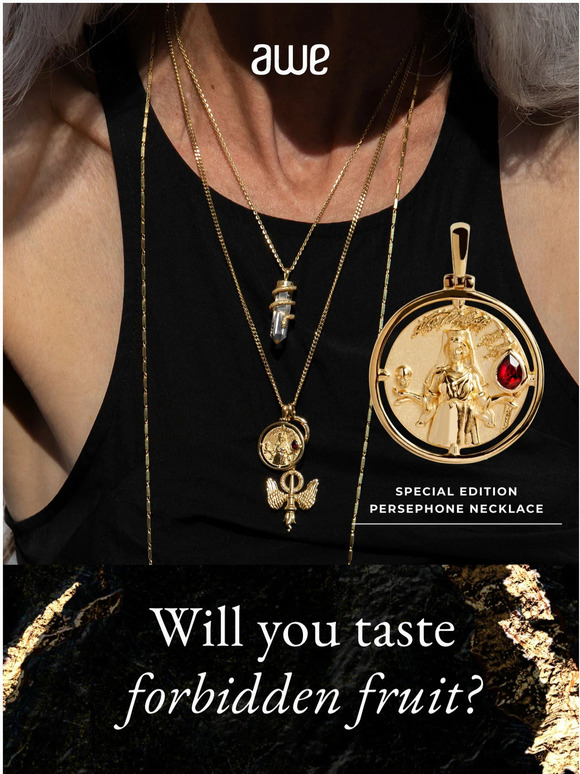 Awe Inspired NEW Special Edition Persephone Goddess Necklace Milled