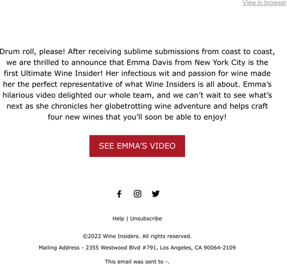 Wine Insiders And the winner is… Milled