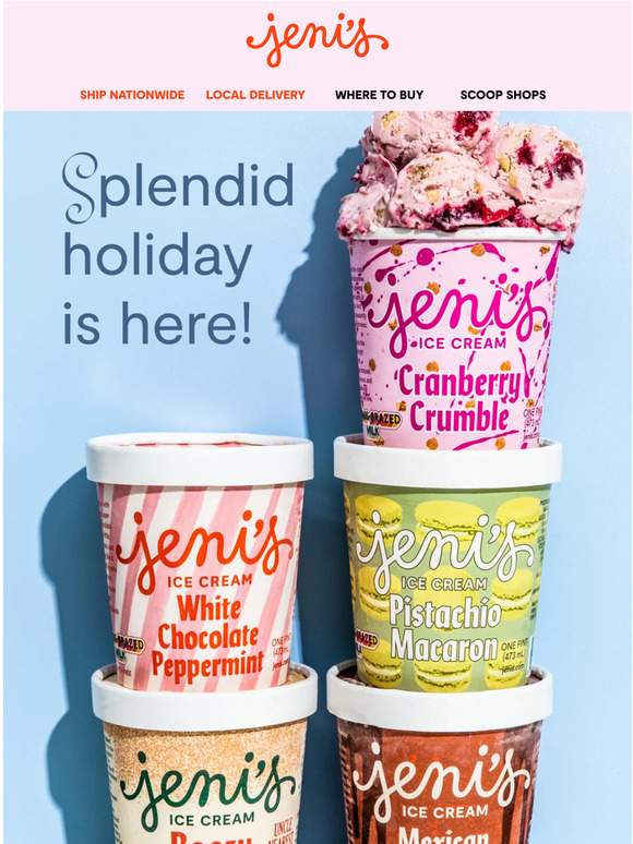 Jeni's Ice Creams What day is it? Splendid Holiday! Milled