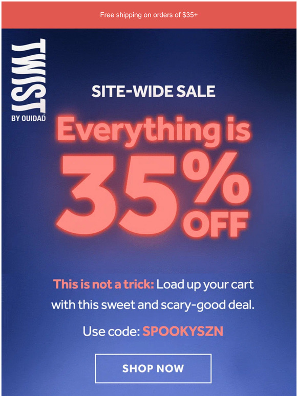 Creep our 35% off site-wide sale 👀