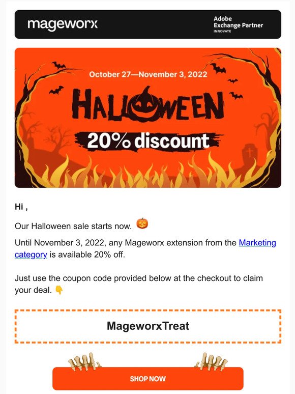 🎃 Don’t forget to shop our Halloween Sale!