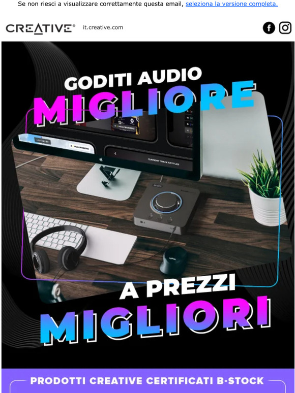 Risparmia con i nostri prodotti B-Stock.