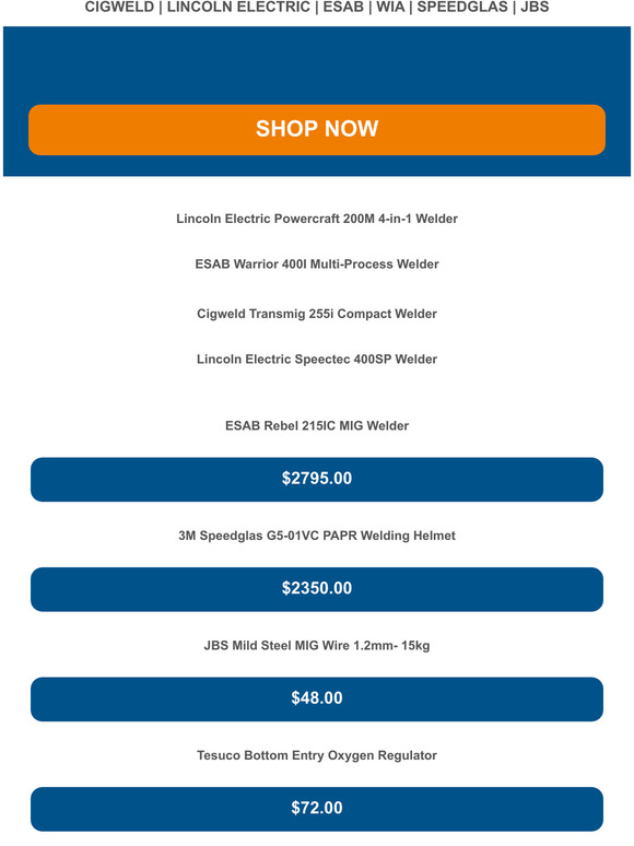 Fabrication in Focus | Leading Welding Brands | SALE ON NOW!