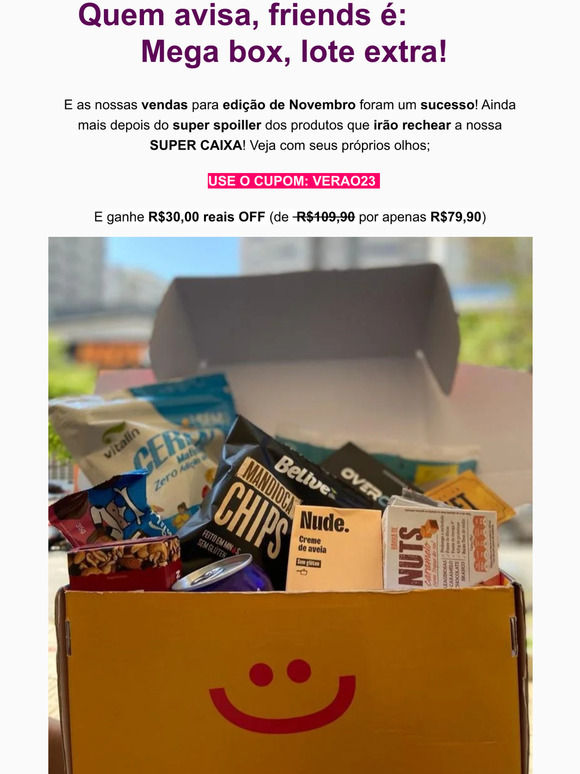 Pague apenas R$79,90 e receba mais de R$160 em produtos saudáveis