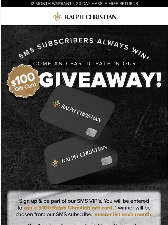 Giveaway time! 🔥 Get a $100 Gift Card!