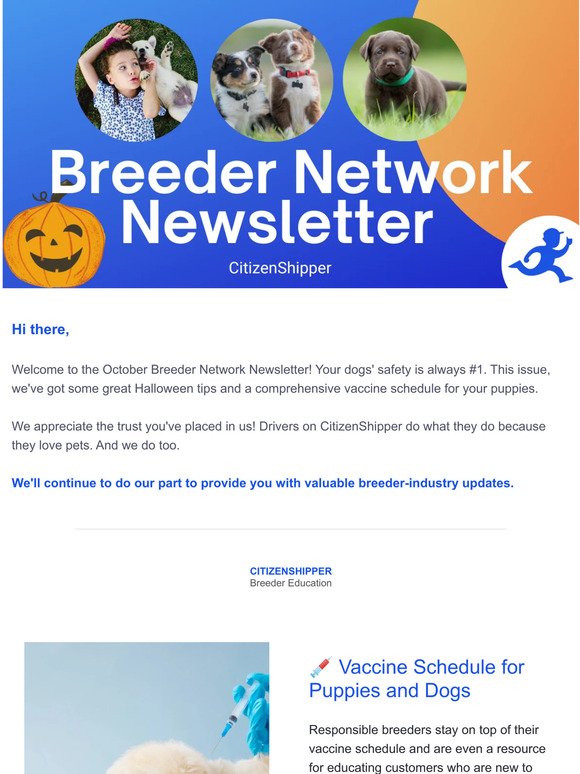 🎃🐕 Spooky tips and vaccine schedules for puppies