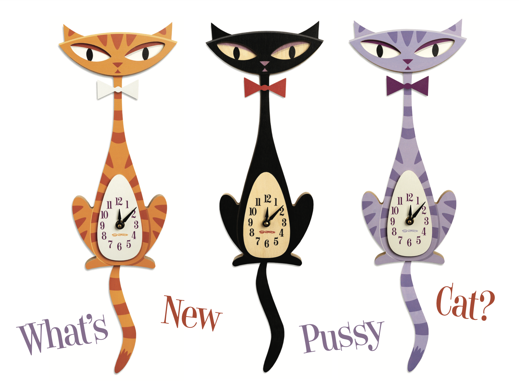 The Shag Store Shag Cat Clocks and New Bags NOW AVAILABLE ONLINE! Milled