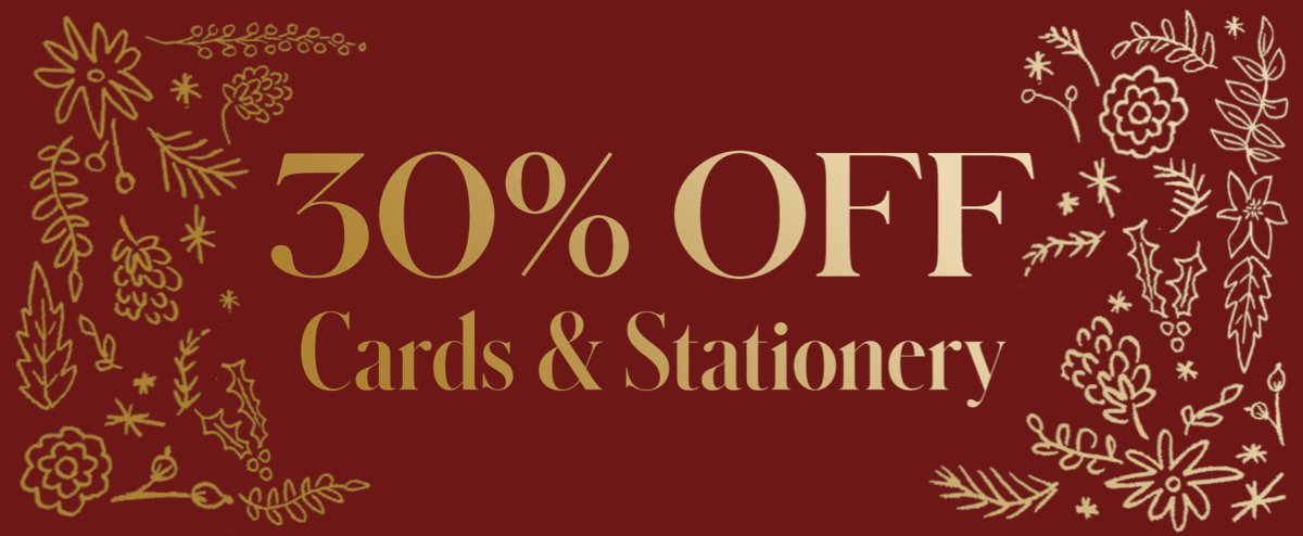 30% Off Cards & Stationery