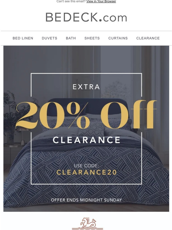 Hurry! Get 20% Off Clearance Now!