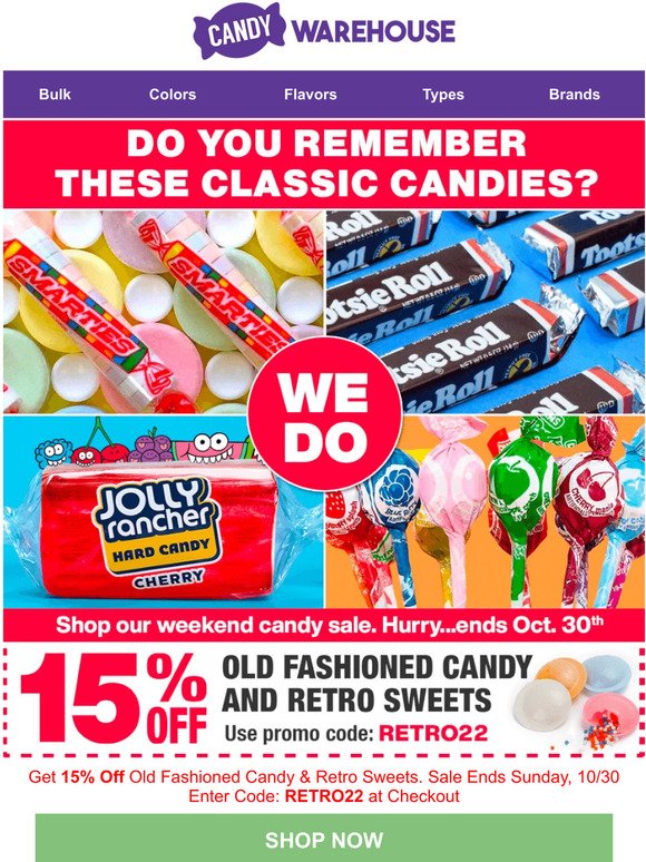 🍬15% Off Classic Candy