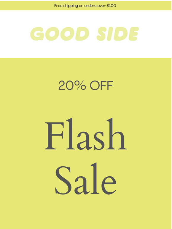 20% Off Flash Sale Starts Now