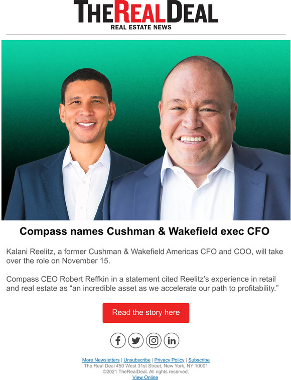 The Real Deal: BREAKING: Compass names new CFO | Milled