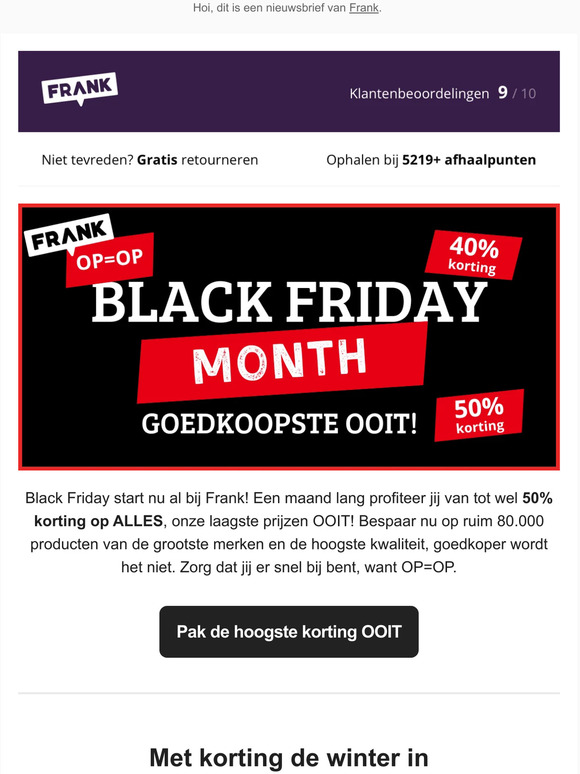 🚨 Black Friday Month is van start