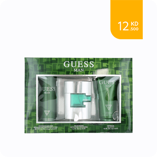 Guess 3-Piece Green Gift Set for Men, 100ml EDT, 200ml Shower Gel, 226ml Body Spray