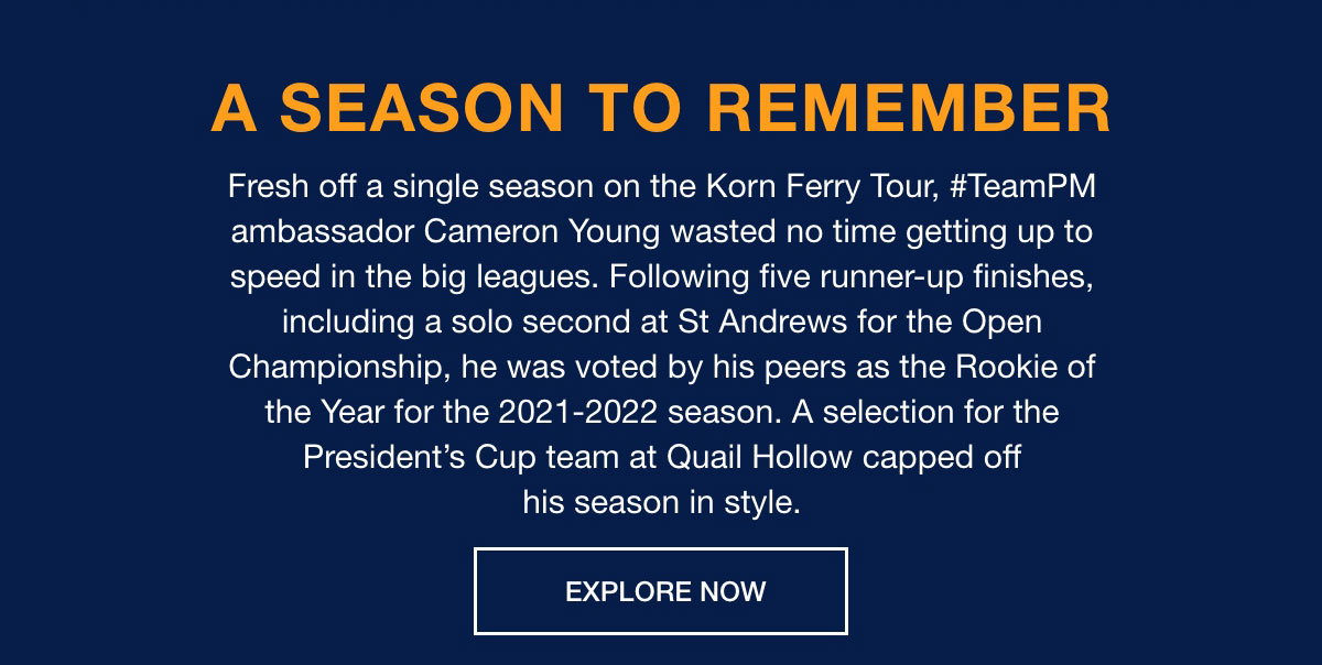 A Season To Remember - Cameron Young Rookie Of The Year