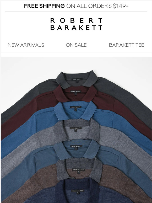 Robert Barakett : Discover Open Collar Polos | Milled