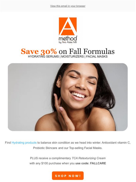 ✨ Save 30% on FALL Skincare