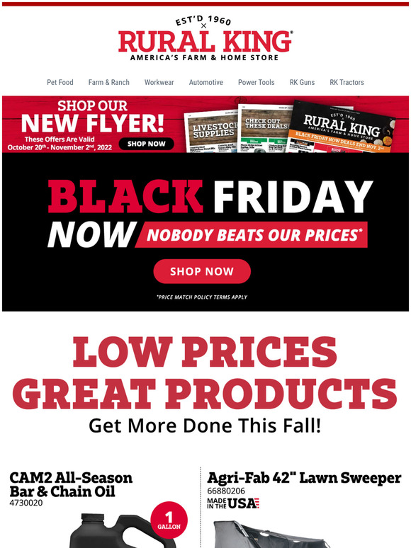 Rural Low Prices, Great Products, Get More Done For Less This