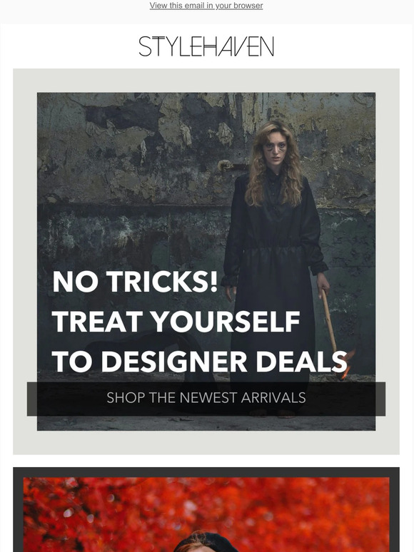 No Tricks, Just Treats! 🎃 Best Deals on Top Designers