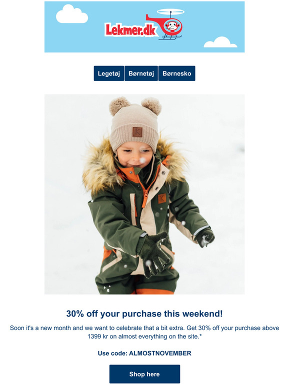 30% off on your weekend purchase⚡