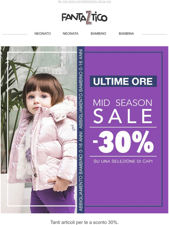 ULTIME ORE sconto 30%! Mid Season