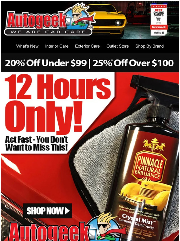 Autogeek Pick Your Savings 20* or 25* Off Codes Inside! Milled