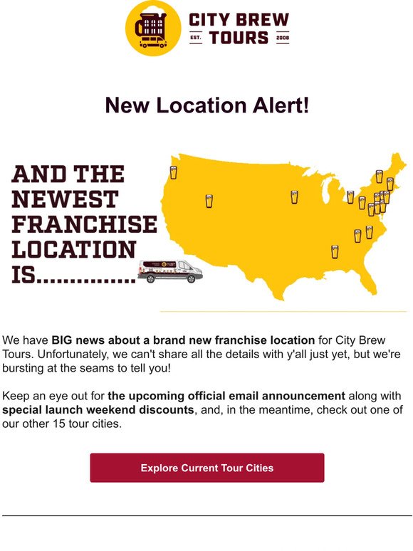 Big News! City Brew Tours is Expanding