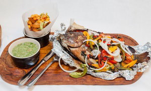 Two-Course Caribbean Meal with Drinks for Two