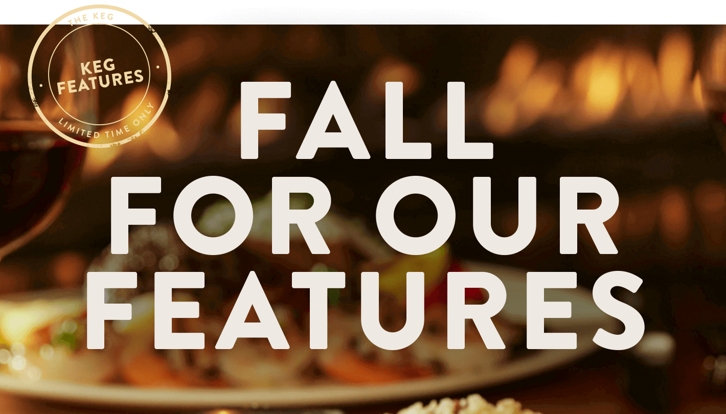 FALL FOR OUR FEATURES