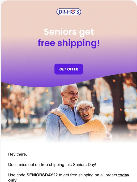 Celebrate Seniors Day with DR-HO'S! Free Shipping Site-Wide 🚚