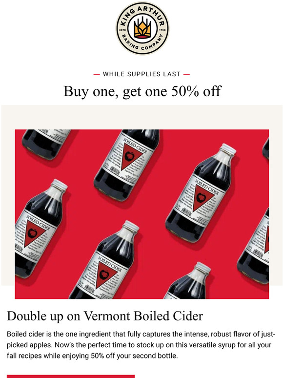 King Arthur Baking Company The 1 Fall Ingredient Vermont Boiled Cider Milled