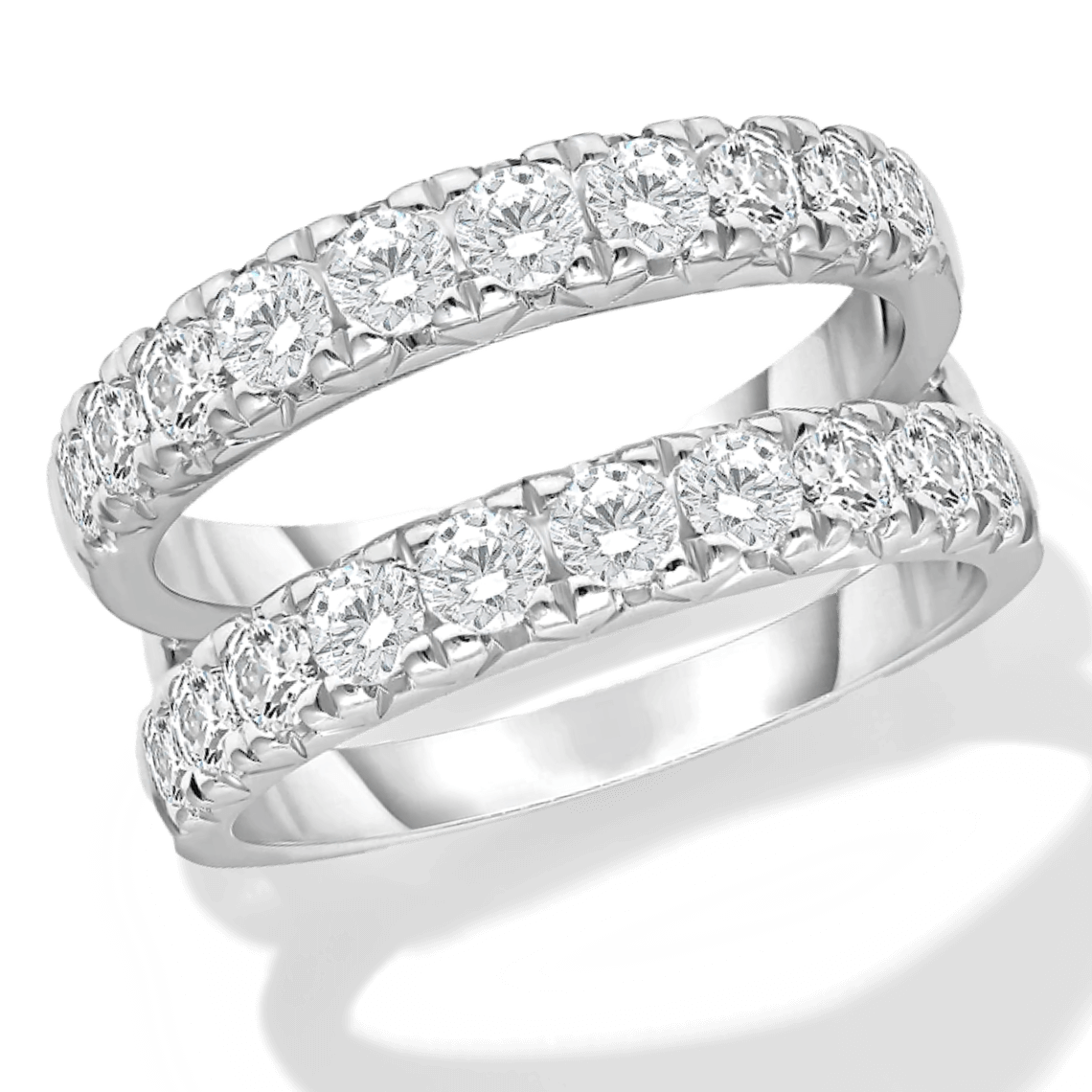 LCD Lab-Created Diamonds by KAY Enhancer Ring 1-1/2 ct tw Round-cut 14K White Gold