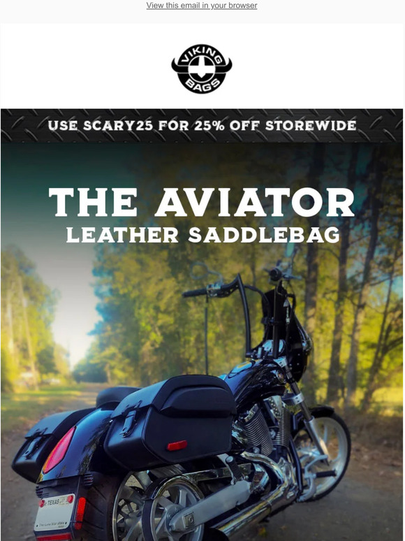 Viking Bags NEW ARRIVAL // The Aviator Leather Saddlebag Milled