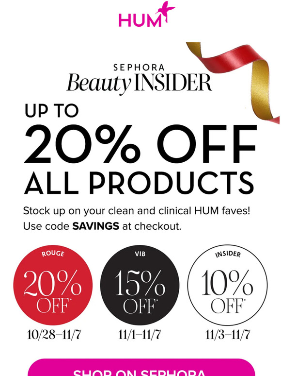 HUM Nutrition: Did you hear? Save 20% right now at the Sephora Holiday ...